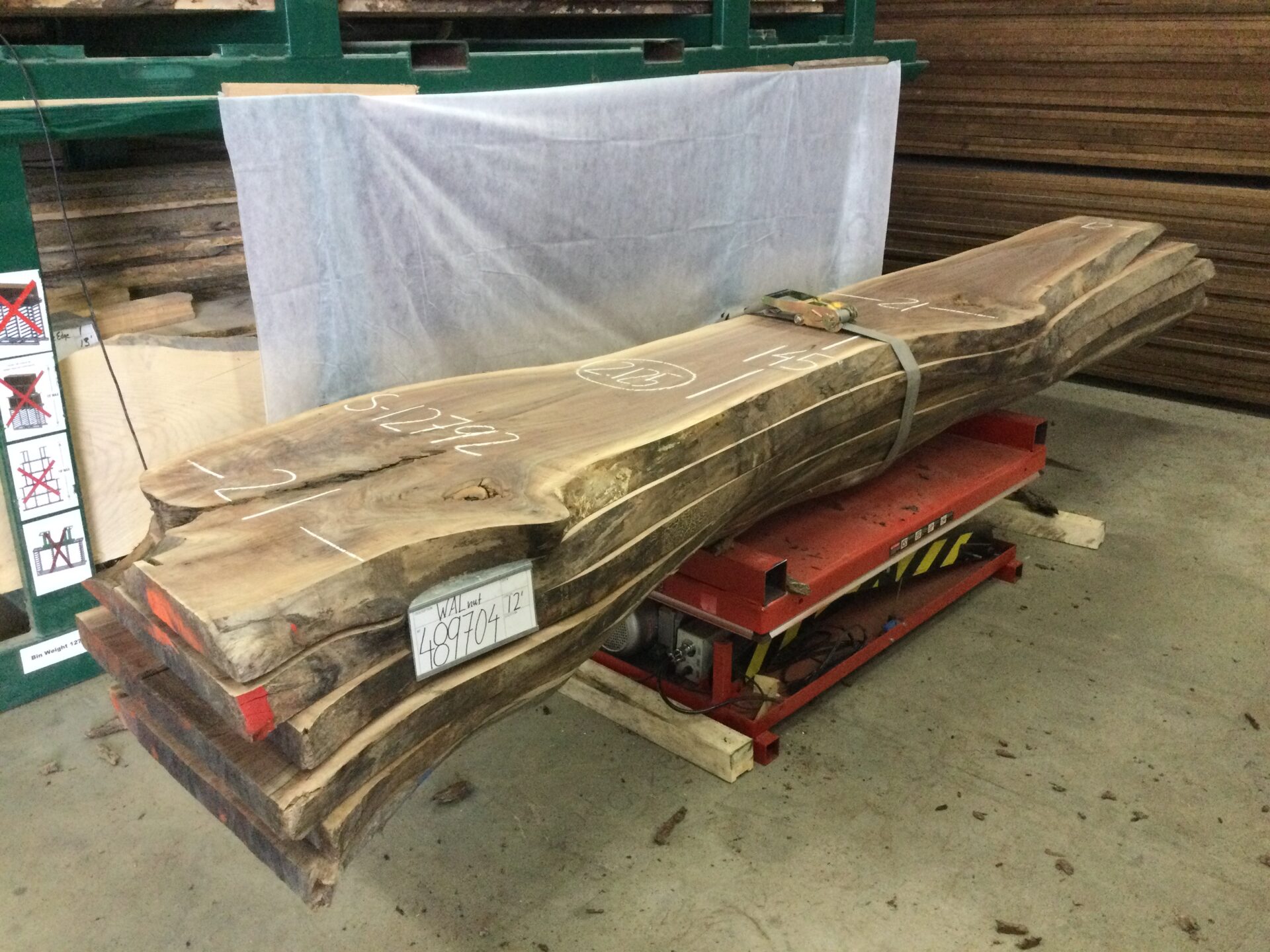 stack of walnut wood 489704 12in