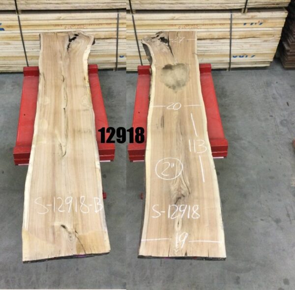 wooden slabs with red stands with number 12918