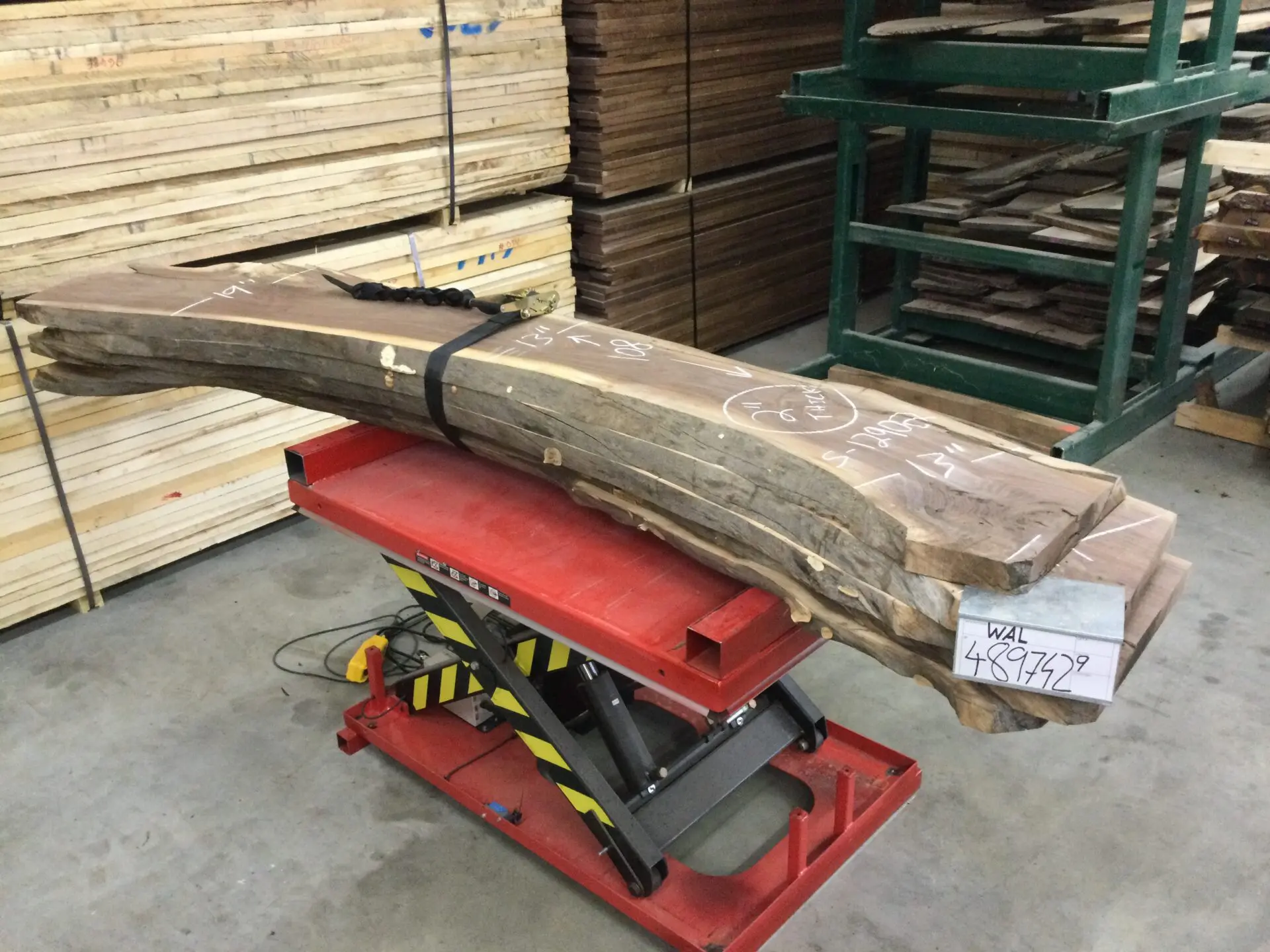 stack of wood walnut 489742 9in