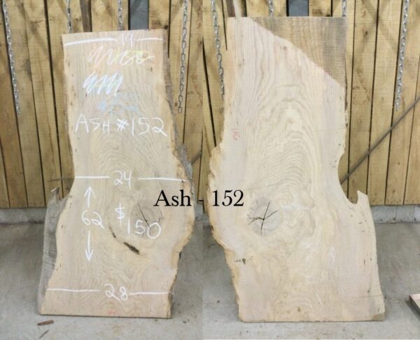 wooden slabs with chalk measurements Ash 152
