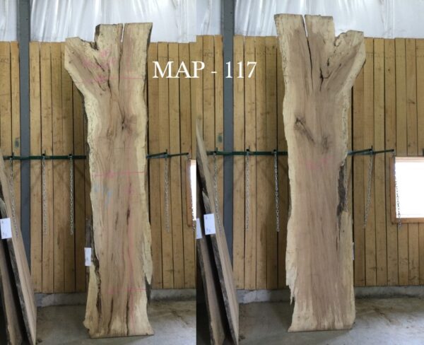 Kiln Dried and Planed Back Wall Slabs, Spalted Maple 117