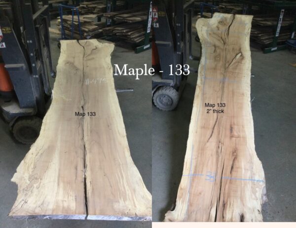 Kiln Dried and Planed Back Wall Slabs, Spalted Maple 133