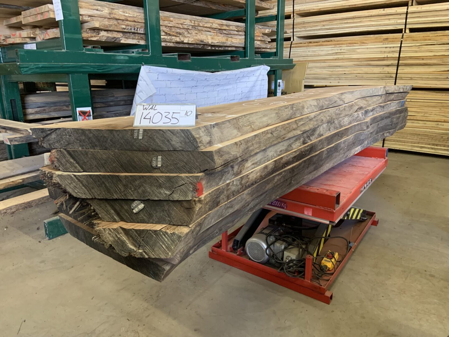 A Bundle of Walnut Logs 14035, Ten to Eleven Feet