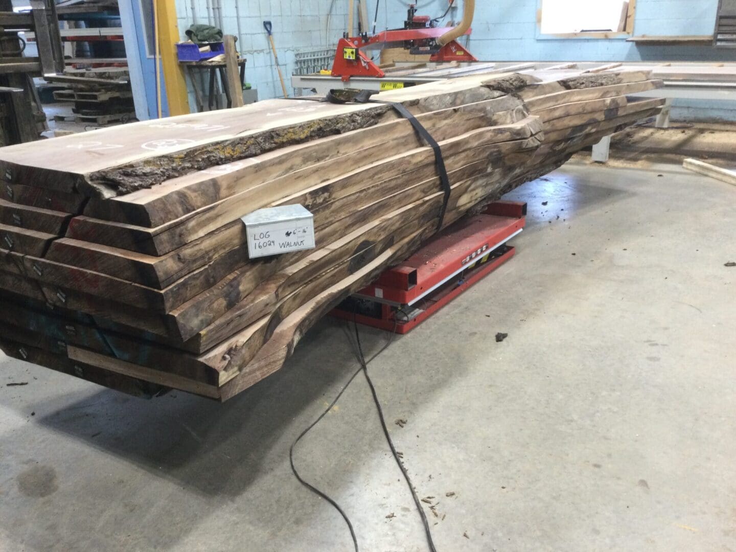 A Bundle of Walnut Logs 16024-1 with Dimensions