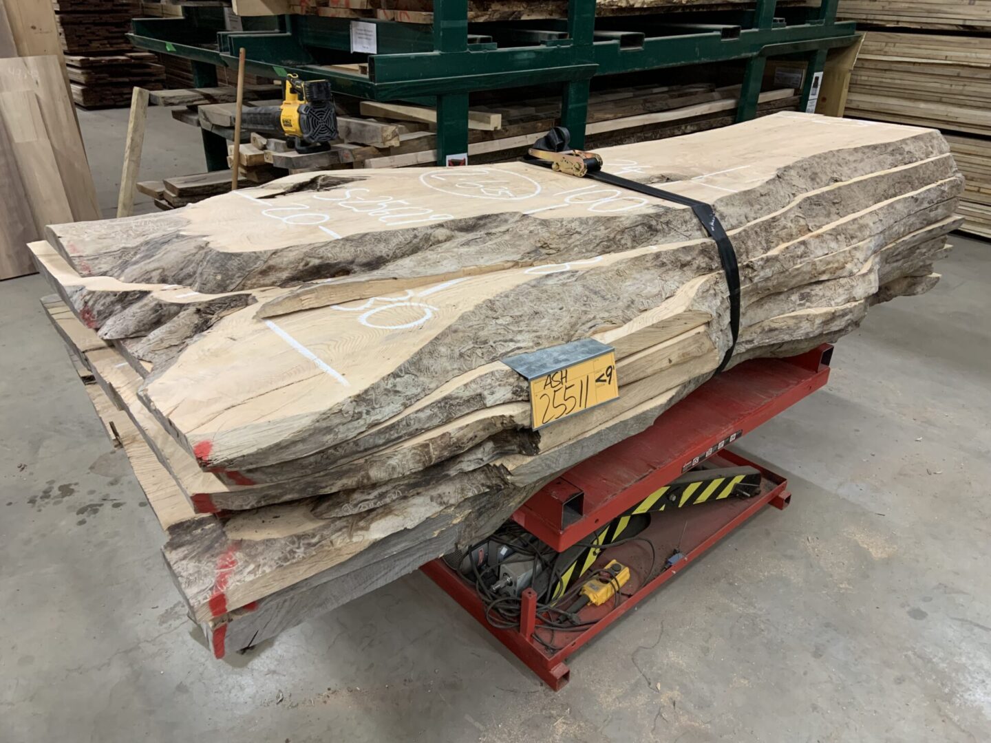 A Bundle of Ash Log 25511, Size Eight Feet
