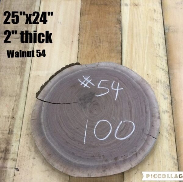 Decorative Walnut Wood Cookies 54 with Dimensions