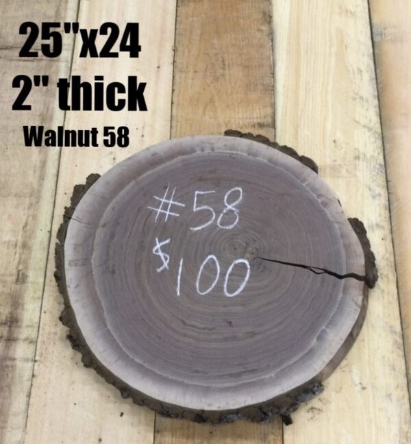Decorative Walnut Wood Cookies 58 with Dimensions
