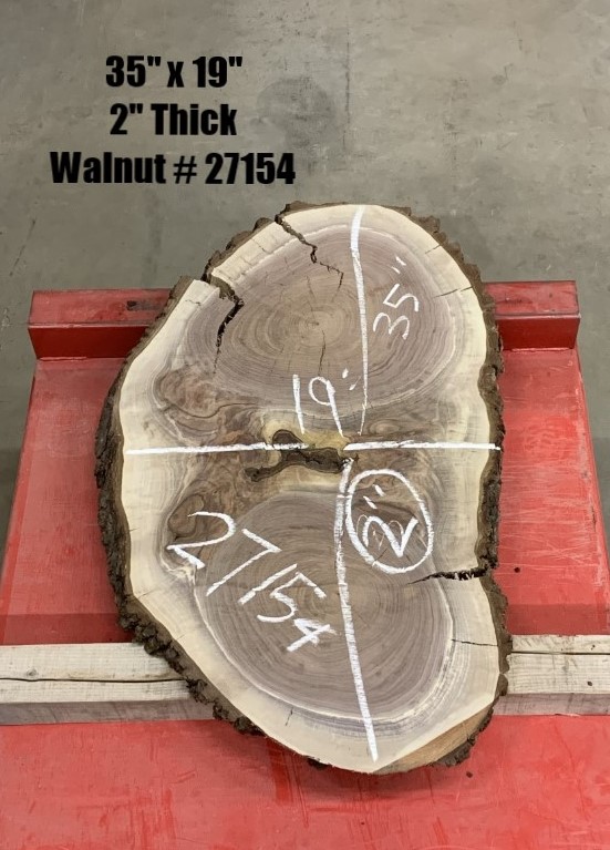 Decorative Walnut Wood Cookies 27154 with Dimensions