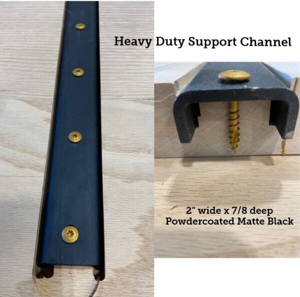 Powder Coated Matte Black Heavy Duty Support Channel