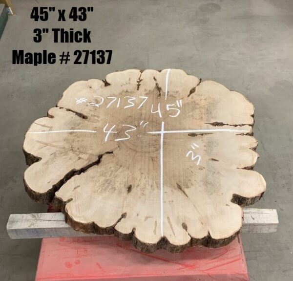 Maple Wood Cookies 27137 with Dimensions