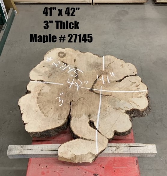 Maple Wood Cookies 27145 with Dimensions